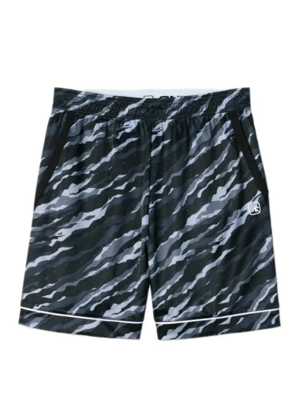And1 Mens Basketball Gym Running Shorts 2XL Black Gray Camouflage NWT